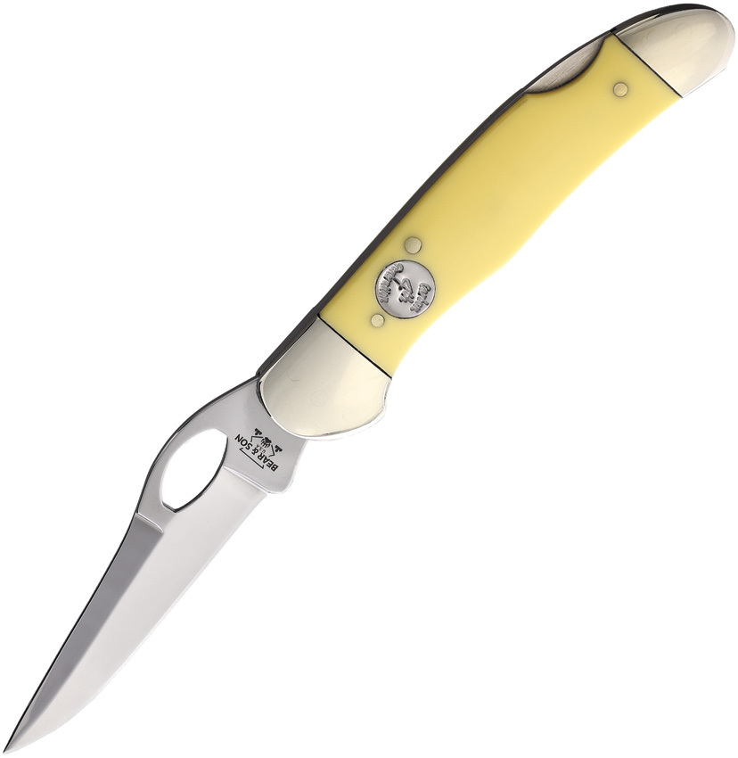 Bear & Son Coltello Barlow – Manico Giallo Delrin – Coltellino Tradizionale Americano