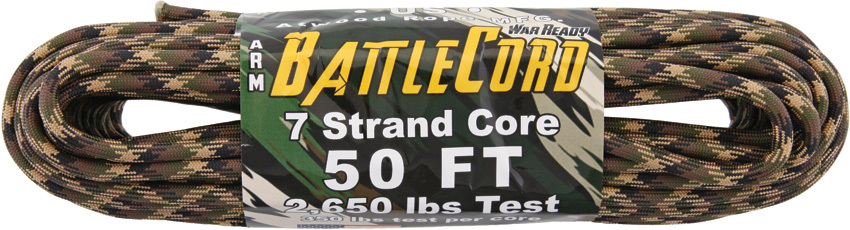 Atwood Rope Mfg. BattleCord Coyote BC50S24 – Corda D’emergenza Resistente 1200 Kg, 7 Fili Interni, Made In USA