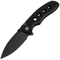 Triptych Button Lock Black