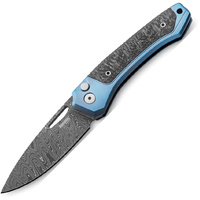 Twain Button Lock Damascus