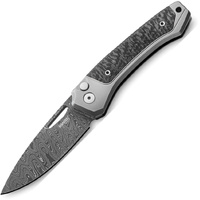 Twain Button Lock Damascus