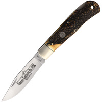 Lockback Burnt Stag Horn